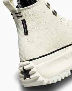 Converse Modelli Alti|Modelli Con Platform<Run Star Hike Platform Leather Egret/Nero/Bianco