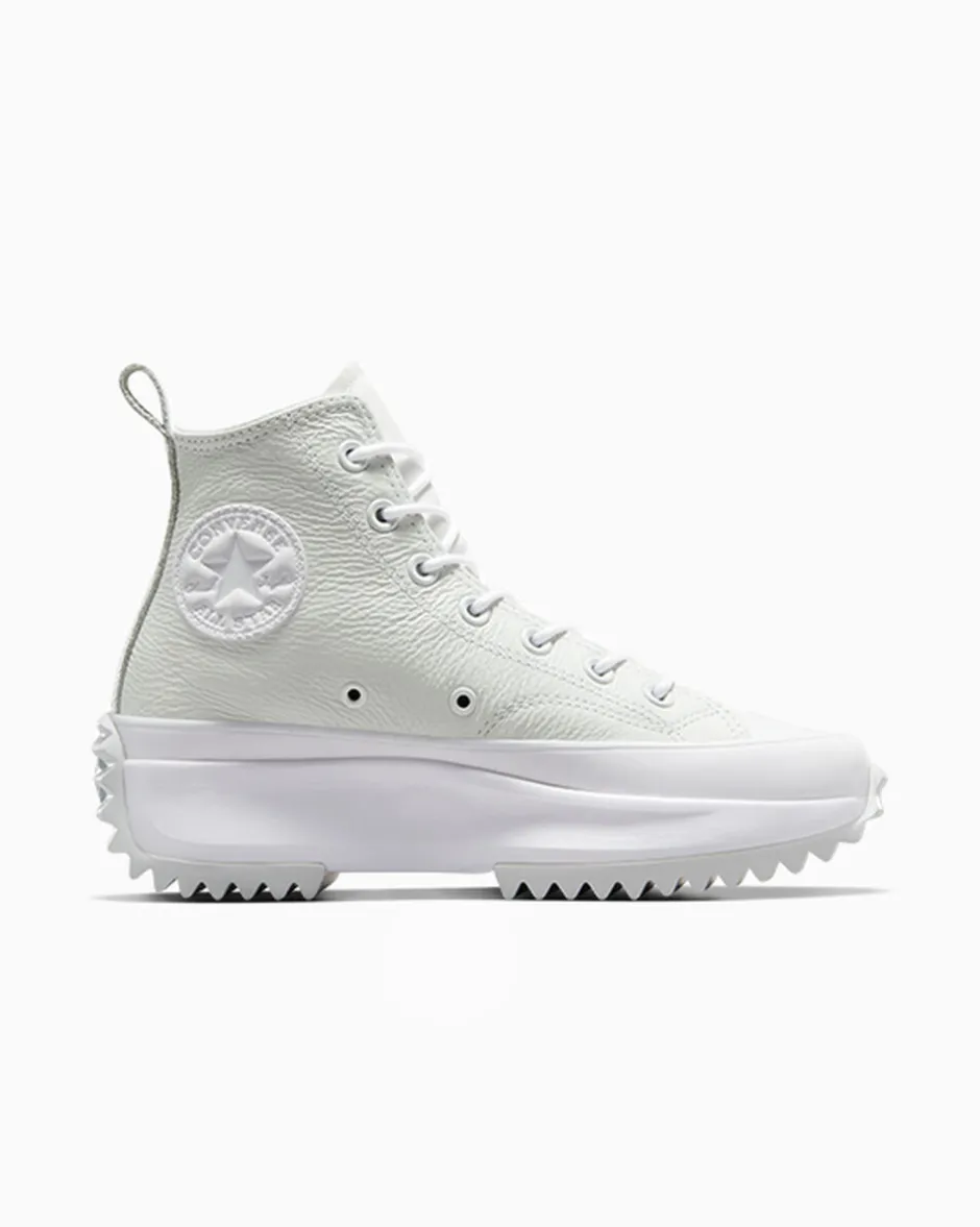 Converse Modelli Alti|Modelli Con Platform<Run Star Hike Utility Leather Bianco/Bagno di luna/Ghosted