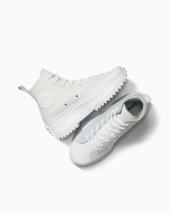 Converse Modelli Alti|Modelli Con Platform<Run Star Hike Utility Leather Bianco/Bagno di luna/Ghosted