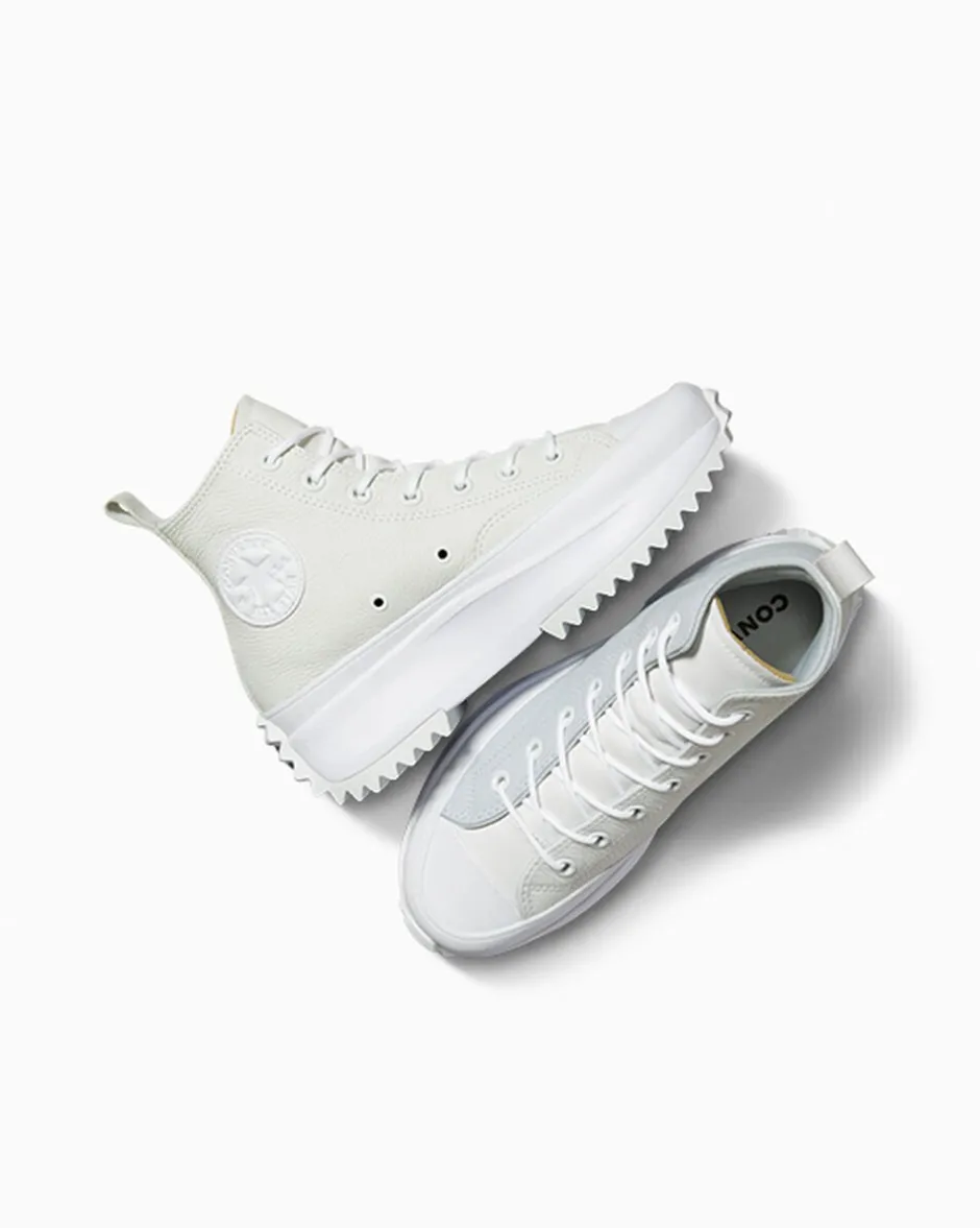 Converse Modelli Alti|Modelli Con Platform<Run Star Hike Utility Leather Bianco/Bagno di luna/Ghosted