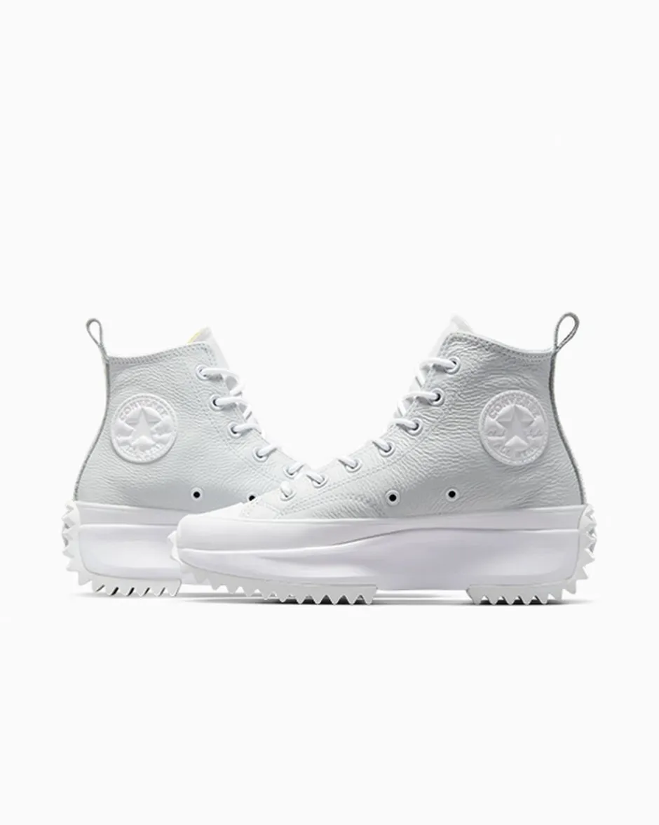 Converse Modelli Alti|Modelli Con Platform<Run Star Hike Utility Leather Bianco/Bagno di luna/Ghosted