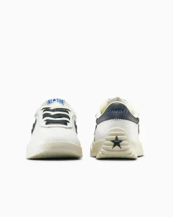 Converse Modelli Bassi|Run Star<Run Star Trainer Nylon & Leather Bianco vintage/Avorio naturale