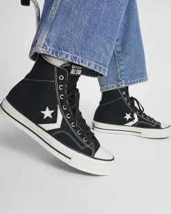 Converse Modelli Alti|Modelli Alti<Star Player 76 Nero/Bianco vintage