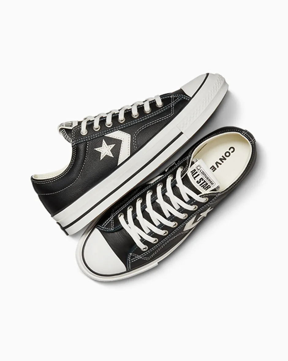 Converse Modelli Bassi|Modelli Bassi<Star Player 76 Fall Leather Black/Vintage White/Silver