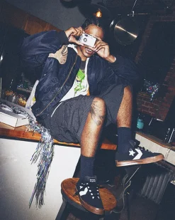 Converse Modelli Bassi|Skateboarding<Star Player 76 Puff Nero/Bianco/Gomma