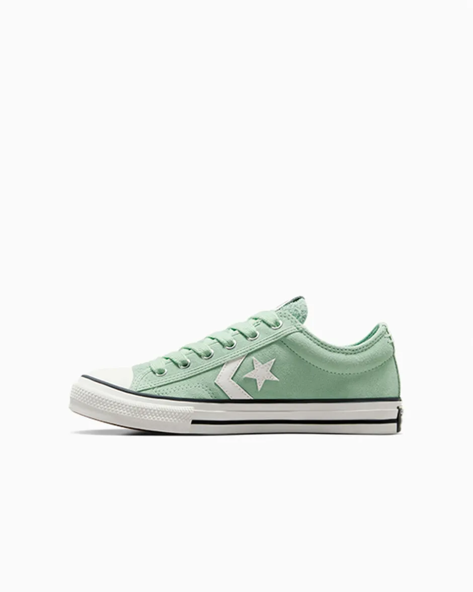 Converse Modelli Bassi<Star Player 76 Suede Verde aloe/Bianco vintage