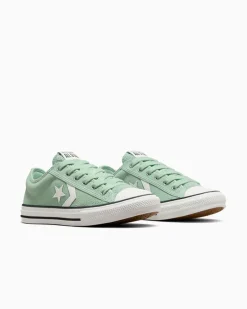 Converse Modelli Bassi<Star Player 76 Suede Verde aloe/Bianco vintage