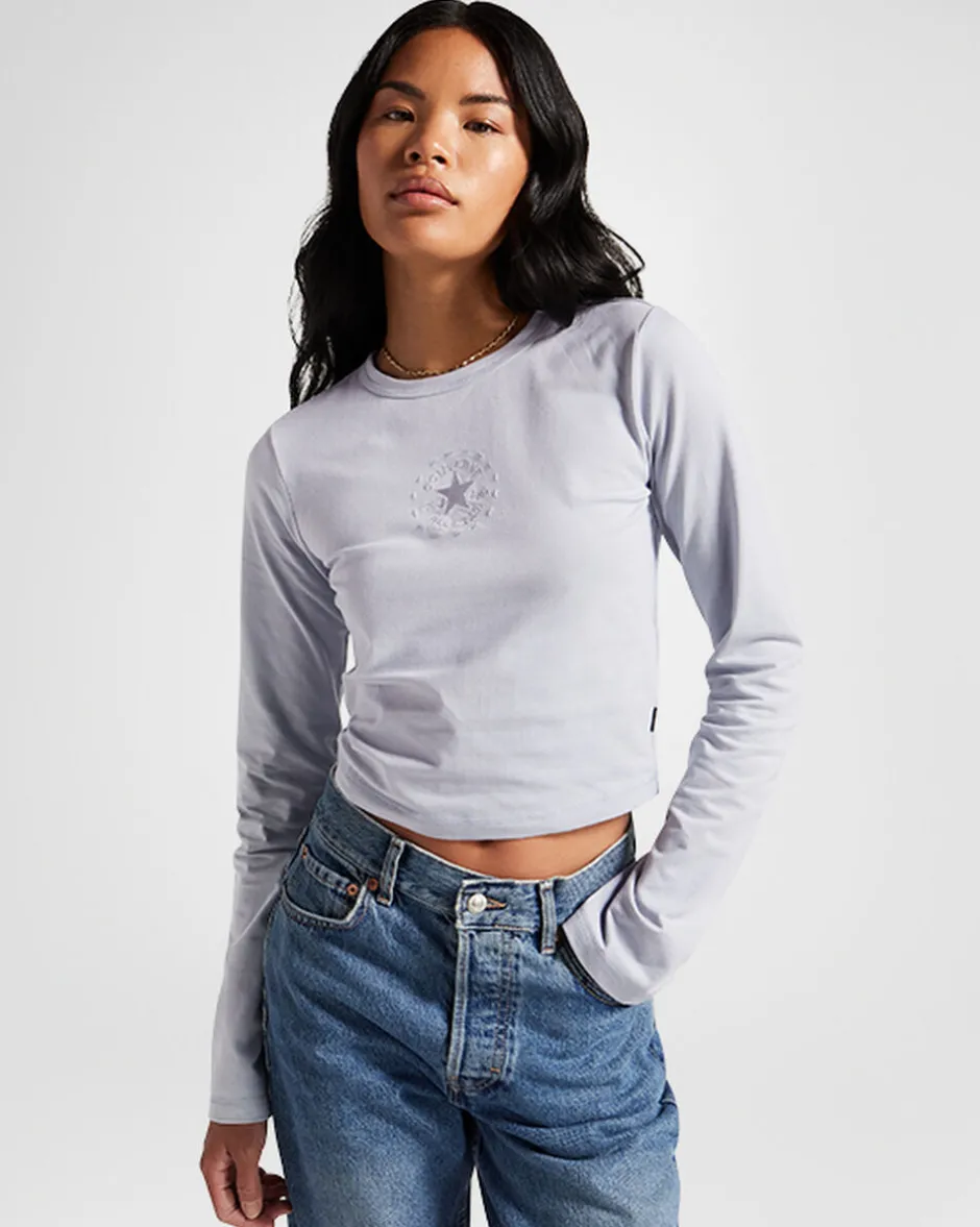 Converse Maglie E T-Shirt<Tonal Long Sleeve Baby T-Shirt Argento antico