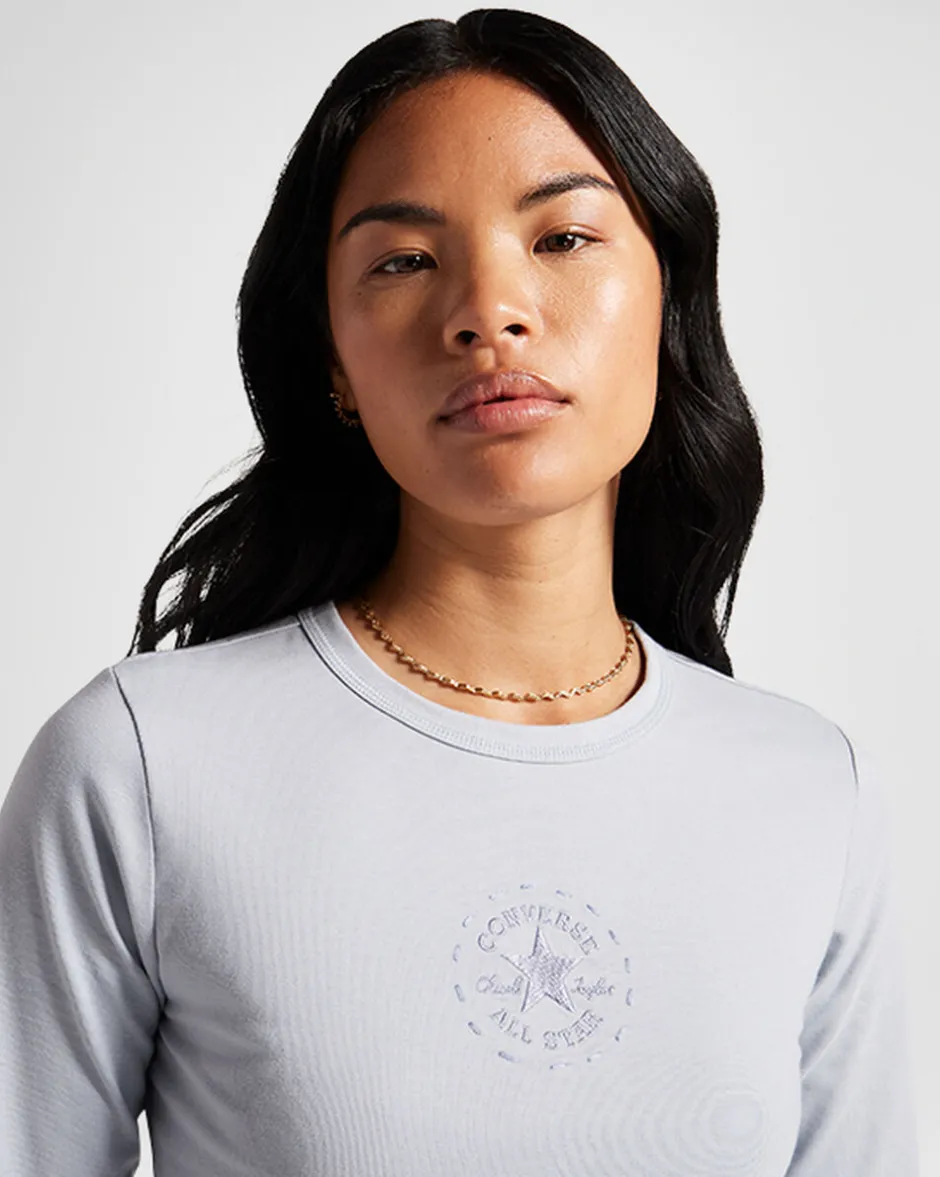 Converse Maglie E T-Shirt<Tonal Long Sleeve Baby T-Shirt Argento antico